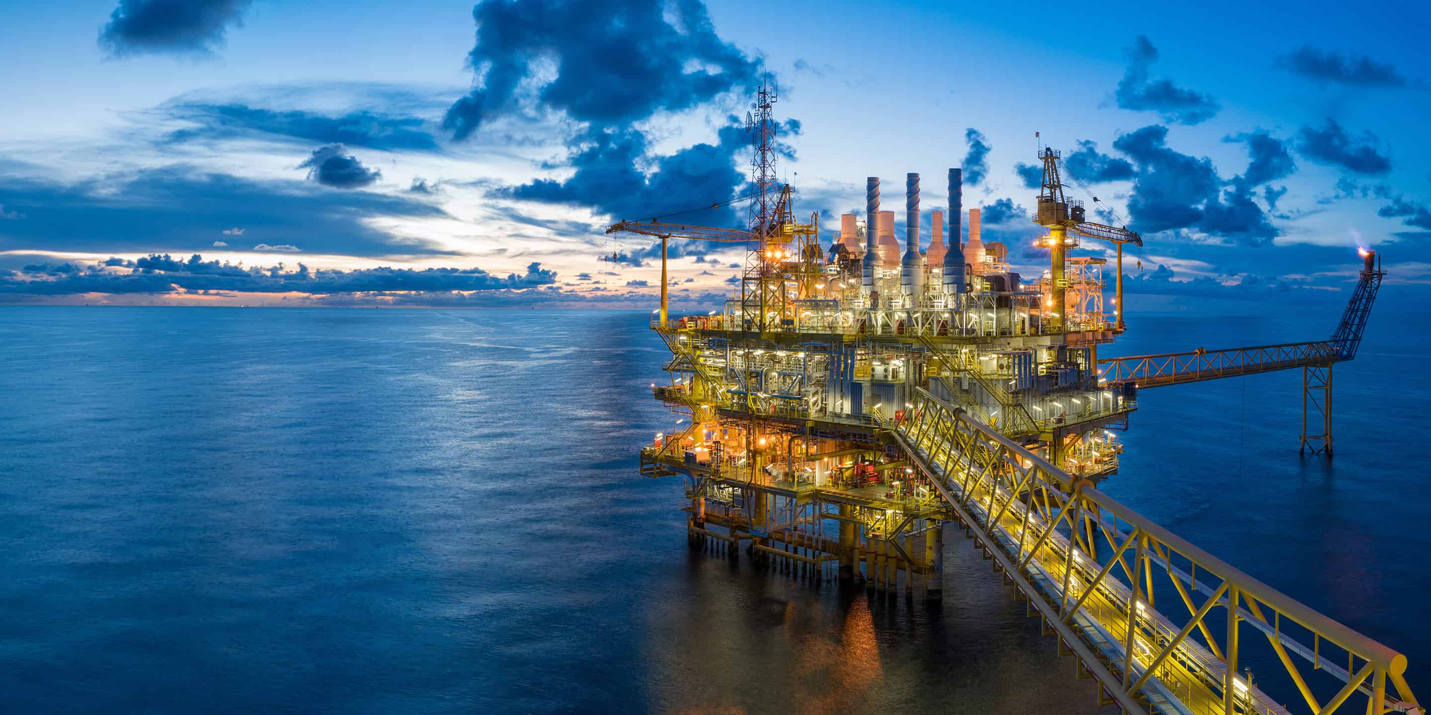 oil platform on sea