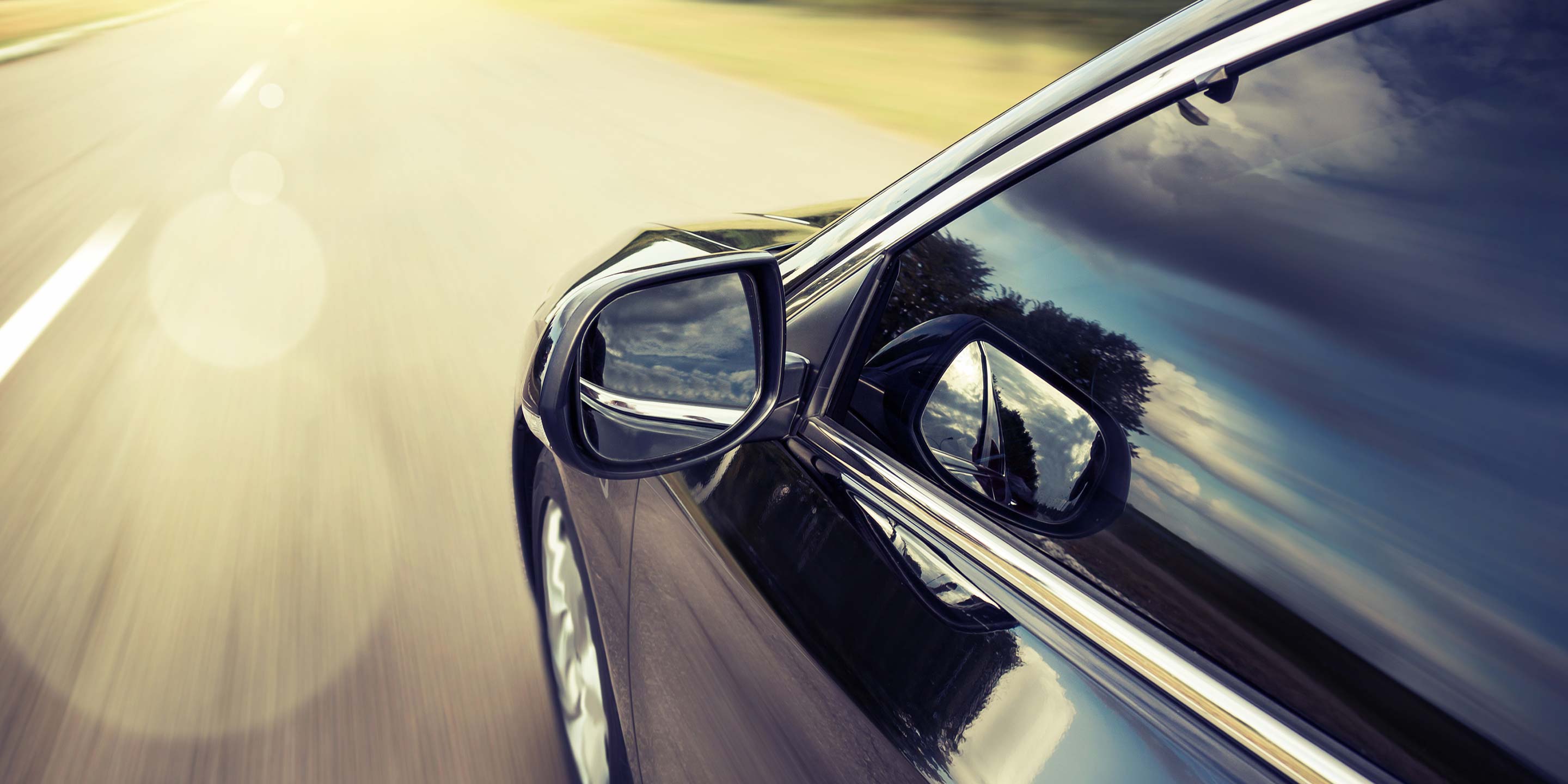 left mirror car view